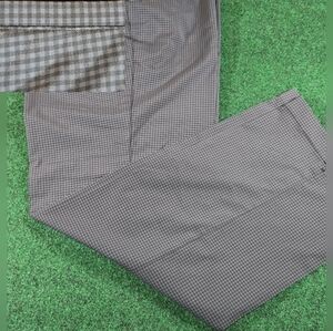 Nike Golf Pants Mens 36x32 Blue & Black Check Dri-Fit Performance Lightweight